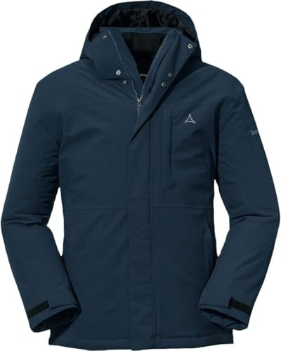 Schöffel Herren Insulated Jacket Bastianisee M, funktionale Winterjacke mit abnehmbarer Kapuze, wasserdichte und windabweisende Outdoor Jacke aus 4-Wege-Stretch, navy blazer, 60