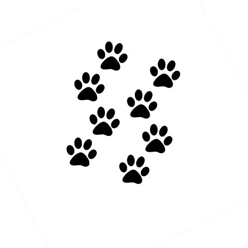 Set di 8 adesivi con impronta di zampa di cane e gatto, adesivi per auto, moto, parete, computer portatile