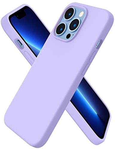 ORNARTO kompatibel mit iPhone 13 Pro 6,1 Silikon Case, Hülle Ultra Dünne Voller Schutz Flüssig Silikon Handyhülle Schutz für iPhone 13 Pro (2021) 6,1 Zoll, Licht Lila
