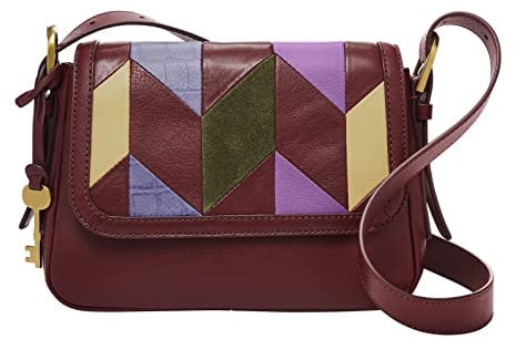 Fossil Harper Small Flap Crossbody Wine Multi