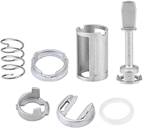 Kuuleyn Kit di riparazione della serratura della porta anteriore sinistra, Kit di riparazione del cilindro della porta anteriore destra,Kit di sostituzione per Passat SEAT Touareg LEON Arosa LUPO