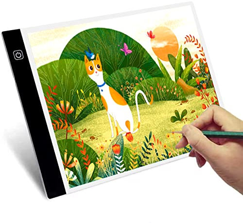 Auped Tablette Lumineuse LED Portable A4 pour Dessin et Animation - Éclairage Rechargeable USB, Surface Anti-Reflet, Idéal pour Calque et Croquis