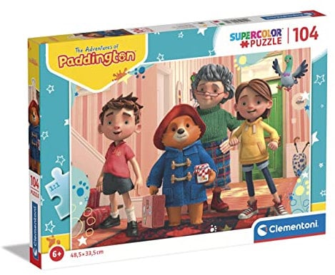 Clementoni 25730 Paddington Puzzle 104pcs Supercolor Puzzle-Paddington-104 Pieces-Made in Italy, Children's Jigsaw 6 Years, Cartoon, Multicolour, Medium
