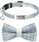 TagME Katzen halsbänder mit Namen und Telefonnummer Auf, Kätzchenhalsband mit Sicherheits Verschluss und Glöckchen, Plaid Hell blau