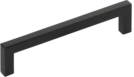 SOTECH 10 Stück Möbelgriffe E8 BA 160 mm schwarz matt brüniert | Edelstahl SS201 Schrankgriffe Kommodengriffe für Küche Bad und mehr
