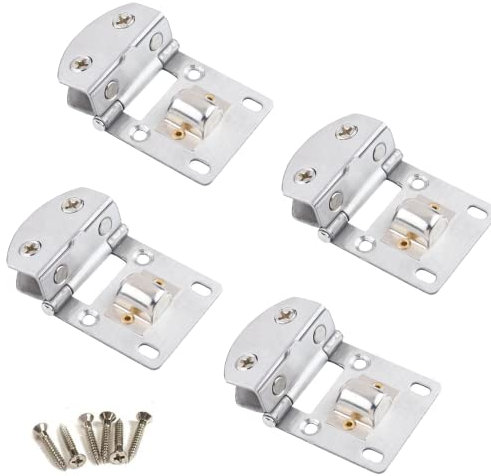 4 Pezzi Cerniere per Porte in Vetro, Morsetti Cerniera Inox per Mobili Doccia, 5-8 mm di Spessore, per Vetrine con Ante