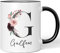 JUNIWORDS Tasse, Gülfem, Name Anfangsbuchstabe Initial Alphabet Floral Buchstabe G Monogramm Motiv, Schwarz (5571713)