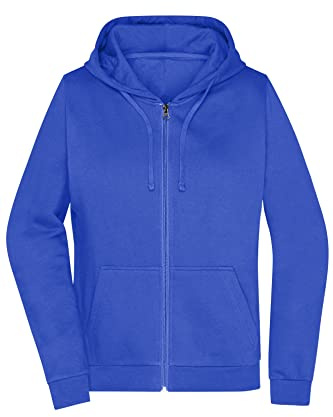 James & Nicholson Damen Basic Kapuzen-Sweatjacke - Leicht taillierte Sweatjacke mit Kapuze