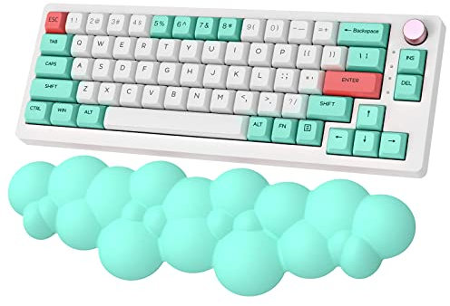 ZIYOU LANG Tastatur Wolke Handballenauflage Memory Foam Tastatur Handauflage Handauflage für Tastatur Tippen Schmerzlinderung, Ergonomische Tastaturauflage, Unterstützung für Büro, Computer, Mac-Grün