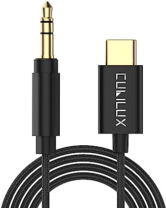 Cubilux Cavo audio USB C con DAC 192 KHz per autoradio, altoparlante per iPhone 17/16/15, Galaxy S25/S24/S23/S22, Z Fold/Flip 7/6/5/4, Pixel 10/9/8/7/6 Pro, Moto, iPad, cavo AUX maschio da 3,5 mm, 1,2