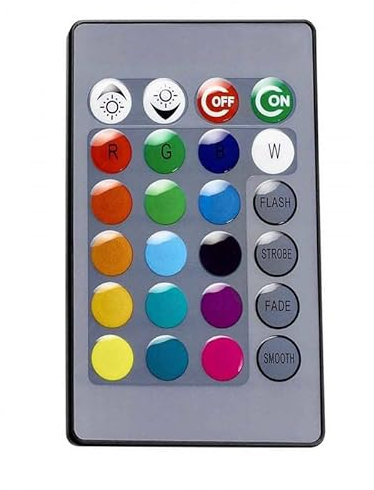 LeClubLED Télécommande Infrarouge RGBW Dimmable 24 Boutons Grise