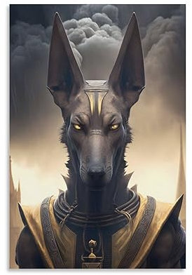 Anubis-Poster mit antiker griechischer Mythologie, Wandkunst, Bild, Malerei, Poster, Leinwanddruck, Poster, Kunstwerke, Raumdekoration, 20 x 30 cm