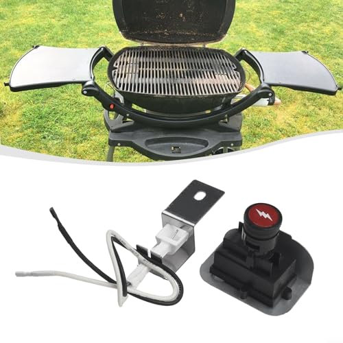 Gasgrill-Zündungsset, praktisches Zündset für Weber Q-Serie Grills, Piezo Spark Zündkit BBQ Grill Druckknopf Zünder passend für Q1200 Q2200 Modelle