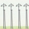 YUETTYY Eisenbahn-Lampenmast-Modell, 4 Stück HO Skala LED Yard Licht Straßenmodell, Zug Eisenbahn Straße Station Post Lampe Modell Für Kleine Landschaft Garten Lampen Beleuchtung Modell Züge Zubehör