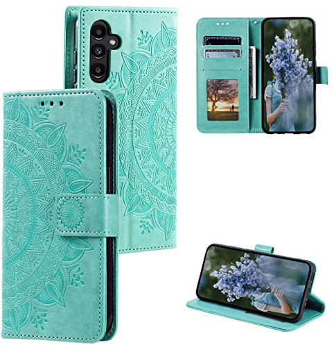 HTDELEC Coque pour Samsung Galaxy A15 4G / 5G Vert,Housse en Cuir Premium Flip Case Portefeuille Etui avec Stand Support et Carte Slot Samsung Galaxy A15 4G / 5G - Vert