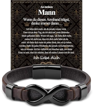 VGWON Armband Herren, Männergeschenke, Geschenke für Männer, Geburtstagsgeschenk für Männer, Jahrestag Geschenk für Ihn Freund Ehemann 326