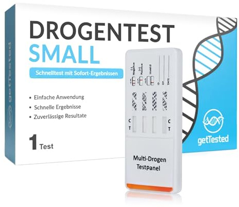 GetTested Drogentest 4 Substanzen Schnelltest | Urinbasierter Multi-Parameter-Test, qualitative Auswertung von 4 Substanzgruppen