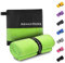 ZENACROSS Mikrofaser Handtuch mit Transportbeutel - Schnelltrocknendes und vielseitiges Fitness Handtuch - Sporthandtuch Größen XL - Grün - 90x180cm