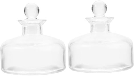 Amosfun Glas Aromaflasche für Ätherische Öle, Wiederbefüllbar | Glas, zur Duftabgabe, für Badezimmer und Wc, Langlebig, 2 Stück