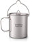 SIUKE Ultralight 750ml Titanium Pot Portable Titanium Water Mug Cup avec Couvercle et poignée Pliable Camping en Plein air Cuisson Pique-Nique