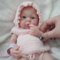 MYREBABY 30.5 cm Lebensechte Reborn Babypuppe Ganzkörper Platin Silikon Realistische Augen Offene Baby Mädchen Real Life Neugeborene Babypuppe, die echt Aussehen Baby mit Geschenkbox