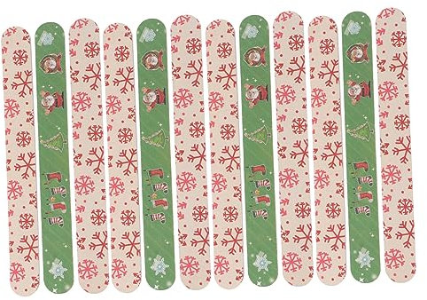 Healvian Nagelfeilen-set Weihnachtskollektion 12-teilig Körnung Bretter für Natürliche und Künstliche Nägel für Den Einsatz Im Salon