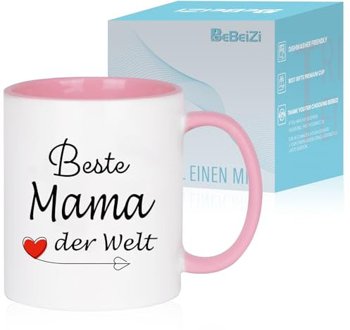 Beste Mama der Welt Tassen – Geschenk zum Muttertag, Geburtstagsgeschenk, Kaffeetasse to go, Geschenk für Frauen, Erntedankfest, Weihnachten, 330ml