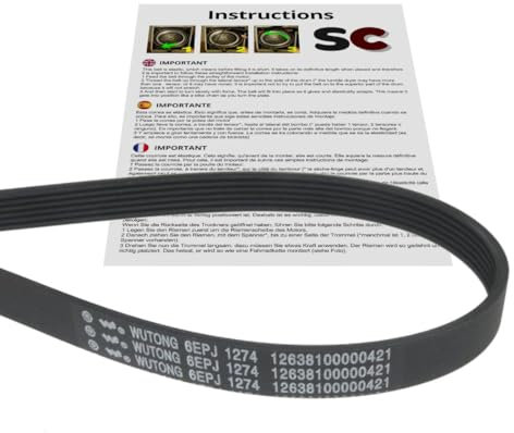 SC - Courroie de machine à laver 6EPJ 1274 WUTONG (12638100000421)