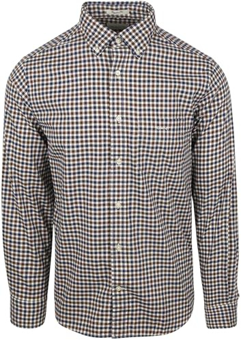 Gant Herren Reg Twill Gingham Shirt Hemd