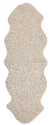 Nordic Sheep Lammfell Teppich Kurzhaar 170x60 cm | Lammfell Echt kann auf dem Sofa oder Bett verwendet Werden und ist Atmungsaktiv & Wärmeregulierend | Farbe: Hellgrau