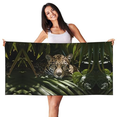 Oibnkcn Majestic Tiger Strandtuch, Badetuch, großes Handtuch, 70 x 140 cm, großes Handtuch und Stranddecke