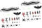 Sosoport 2 Ensembles Ensemble De 160 Pièces De Jouets Décoratifs pour Halloween Miniatures Animaux Casse-Noisette Jeu De Société Araignée Casse-Noisettes Décoratif en 150 pièces * 2