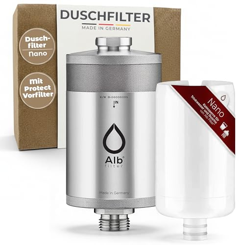 Alb Filter NANO Duschfilter Edelstahl Natur + PROTECT