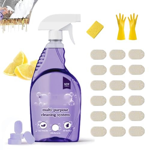 Dr Clean Spray for Ovens, All-Purpose Cleaning Spray with Concentrated Cleaning Tablet, Dr Cleaning Sprays for Instant Stain Removal, Home Multi-Surface Cleaner (B16)