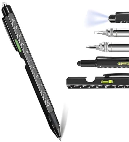 Unique Gifts for Men, Father's Day Gifts, 9 in 1 Multi Tool Pen Gadgets, Gifts for Men Who Have Everything, Gadgets for Dad, Presents for Husband, Grandpa, Engineer, Birthday Gift from Daughter/Son