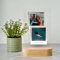 Cristal Plaque Lámpara LED Personalizada con 2 Fotos Estilo Polaroid y Mensaje Especial – Metacrilato Premium y Base de Madera Iluminada – Regalo Original para Cumpleaños, Bodas, Aniversarios