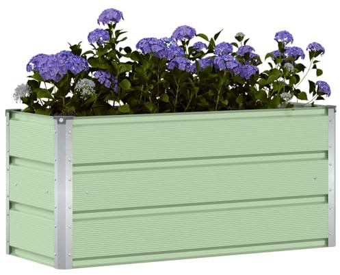 vidaXL Pflanzkübel Grün 100 x 40 x 45 cm Stahl