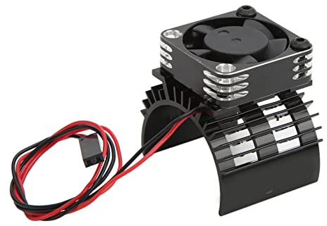 Alomejor Dissipatore di Calore, Ventola di Raffreddamento del Motore in Lega di Alluminio 28000 Giri/min Radiatore Ad Alta velocità per Motori F540 550 3650 3660 (SILVER)