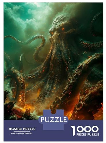 Rompecabezas De 1000 Piezas para Adolescentes Release The Kraken Rompecabezas DIY Juguetes Mejora La Memoria Oferta como Regalo para Toda La Familia 38x26cm/1000pcs