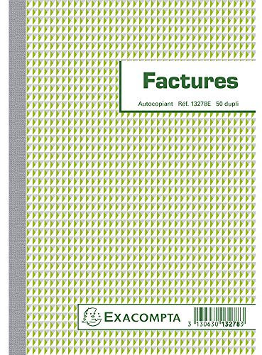 EXACOMPTA Manifold Factures 210 x 148 mm dupli autocopiant 50 feuillets