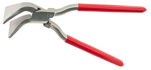 STUBAI Spengler Falzzange 45° gebogen | Maulbreite 60 mm | Ausführung eingelegt, Nirolook | Profi-Werkzeug für Klempner, Dachdecker und Spenglerarbeiten | Made in Austria