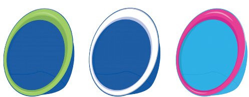 Kerlis 13055 Spring Float Papasan Chaise PVC/Nylon Blanc 35 x 23 x 5,83 cm