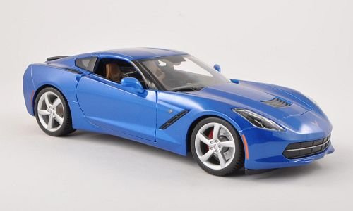 Maisto Chevrolet Corvette Stingray (C7), met.-blau, 2013, Modellauto, Fertigmodell, 1:18