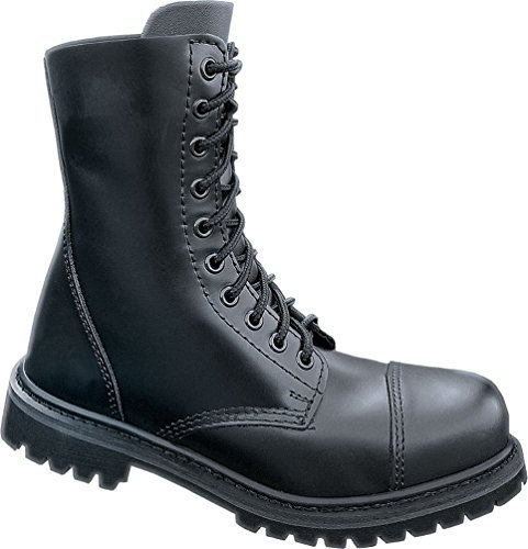 Brandit Phantom 10 Eyelet Boots, Combat Boot Unisex - Adulto, Nero, 42 EU