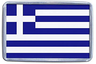Greece Flag - Small Plastic Fridge Magnet