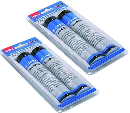 (2 Packs of 2) Twin Grease Cartridge 3oz 85g for Hilka Mini Pistol Grease Gun