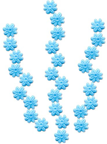 Wachsdekor Blüten hellblau 8x8mm - 29 Stk.