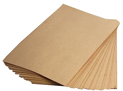 Clairefontaine 975006C Packung mit 25 Blatt Kraftpapier (120g, DIN A1, 70 x 100 cm, ideal für Kunstprojekte und zum Einpacken) braun