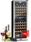 Klarstein Vinoteca 54 Botellas, Nevera Vinos de Dos Zonas Refrigeración, Nevera Expositora Vino y Cerveza, Vinoteca Interior y Exterior con Puerta de Cristal, Nevera Vino con Protección UV, 5-18°C