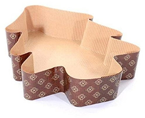 Beauty Cart STAMPO PER PANETTONE ALBERO DI NATALE IN CARTA FORNO 900 GR.10 PEZZI